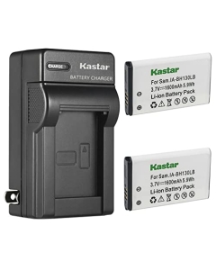 Kastar 2-Pack IA-BH130LB Battery and AC Wall Charger Replacement for Samsung SMX-C100, SMX-C200, SMX-K40 SMX-K40BP SMX-K40EDC SMX-K40LN SMXC13GP SMXC13LN SMXC13, SMX-K44 SMX-K44BP SMX-K44BN Camera