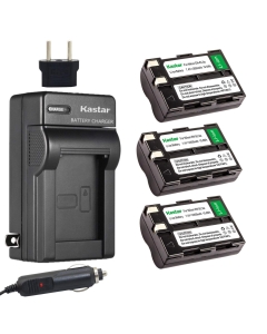 Kastar Battery (3-Pack) and Charger Kit for Nik EN-EL3a, EN-EL3, MH-18, MH-18a Work with Nik D50, D70, D70s, D100 Cameras