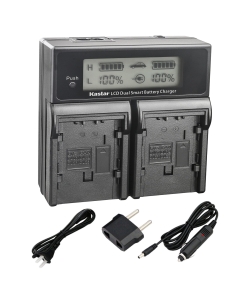Kastar LCD Dual Smart Fast Charger for Panasonic VW-VBG6 VWVBG6 VBG6 Li-Ion Camcorder Battery and Panasonic AG-AC160A, AG-AC7, AG-AC130A, AG-AC160A, AG-HMC40, AG-HMC70, AG-HMC150