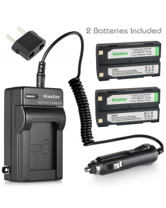 Kastar 2 Pack Ei-D-Li1 Battery and AC Charger with Car Adapter Compatible with Pentax D-Li1, Ei-D-Li1, EI-D-BC1, DPE004, EI-2000, KYOCER FINECAM S3R, Molicel 1821, 1821E