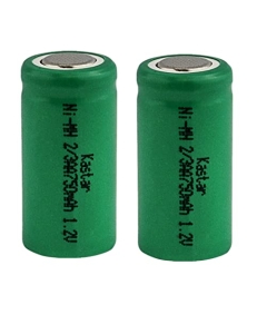 Kastar 2-Pack 2/3AA 1.2V 750mAh Ni-MH Battery, Flat Top, Replacement for Solar Light, DIY Power Packs, High Power Static Applications, Electric Mopeds, Meters, RC Devices, Electric Tools and More