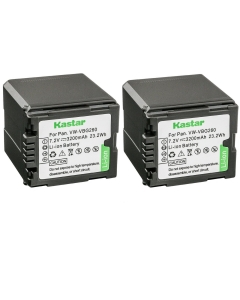 Kastar 2-Pack VW-VBG260 Battery Replacement for Panasonic HDC-SD20, HDC-SD20K, HDC-SD100, HDC-SD100GK, HDC-SD200, HDC-SD300, HDC-SD600, HDC-SD700, HDC-SD707, HDC-SDT750, HDC-SDT750K, HDC-SX5 Camera