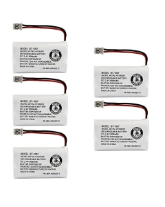 Kastar 5-Pack BT-1007 Battery Replacement for Uniden DECT 6.0 Phone DECT1340 DECT1363B DECT1363W DECT1363B-2 DECT1363W-2 DECT1400 DECT1480-2 DECT1480-3 DECT1480-4 DECT1480-5 DECT1560 DECT1560-2