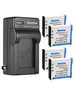 Kastar 4-Pack Battery LB-50 and AC Wall Charger Replacement for Lectrosonics LB-50 Battery, Lectrosonics SSM Transmitter & IFBR1B Receiver, IFBR1B Bodypack Receiver, Lectrosonics 40117