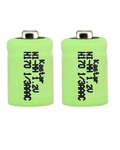 Kastar 2-Pack Battery Replacement for Solar Battery, Outdoor Solar Garden Art Light Battery, 1/3AAA-150NM-NT Nickel Metal Hydride, GP - 17AAAH, GP17AAAH, Sanyo N-50AAA, GP 1/3AAA-170NM, Waco ACK40303