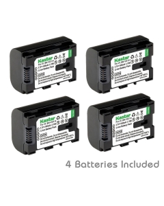 Kastar [Fully Decoded] BN-VG114 Battery (4-Pack) Replacement for JVC BN-VG107 BN-VG107U BN-VG107US BN-VG114 BN-VG114U BN-VG114US BN-VG121 BN-VG121U BN-VG121US Battery and JVC Everio Cameras