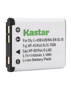 Kastar High Performance Lithium-Ion Replacement Battery for Nik EN-EL10 and Nik Coolpix S80 S5100 S4000 S3000 S570 S220 S230 S60 S600 S520 S210 S700 S510 Digital Cameras