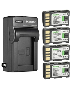 Kastar 4-Pack BN-VF808 Battery and AC Wall Charger Replacement for JVC GZ-HM400-B GZ-HM400EU GZ-HM400-S GZ-HM400U GZ-HM400US GZ-HM80 GZ-HM90 GZ-MG530 GZ-MG530AC GZ-MG555 GZ-MG555EK GZ-MG555EX