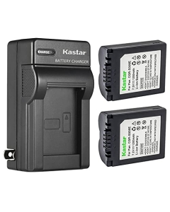Kastar 2-Pack Battery and AC Wall Charger Replacement for Panasonic Lumix DMC-FZ7BB, Lumix DMC-FZ7BS, Lumix DMC-FZ7EBK, Lumix DMC-FZ7EBS, Lumix DMC-FZ7EEK, Lumix DMC-FZ7EES, Lumix DMC-FZ7EFK Cameras