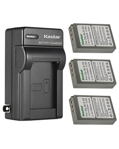 Kastar 3-Pack Battery and AC Wall Charger Replacement for Olympus BLS-50 BLS50 Battery, Olympus BCS-5 BCS5 Charger, Olympus OM-D E-M5 Mark III Mirrorless Camera