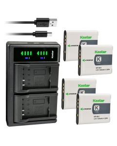 Kastar 4-Pack Battery and LTD2 USB Charger Replacement for Sony Webbie MHS-PM1, Bloggie MHS-CM5, Bloggie MHS-PM5, Cyber-Shot DSC-S750, Cyber-Shot DSC-S780, Cyber-Shot DSC-S950 Cameras