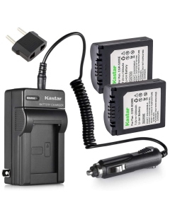 Kastar Battery (X2) & AC Travel Charger for Leica BP-DC5 BP-DC5-E BP-DC5-J BP-DC5-U and Leica V-Lux 1, Panasonic Lumix DMC-FZ7 DMC-FZ8 Lumix DMC-FZ18 DMC-FZ28 DMC-FZ30 DMC-FZ35 Lumix DMC-FZ50