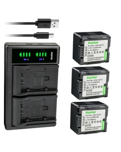 Kastar 3-Pack CGA-DU14 Battery and LTD2 USB Charger Compatible with Panasonic NV-GS26 NV-GS27 NV-GS28 NV-GS30 NV-GS33 NV-GS35 NV-GS37 NV-GS38 Camera, CGA-DU06 CGA-DU07 CGA-DU14 CGA-DU12 Battery