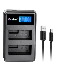 Kastar Dual LCD USB Charger for LP-E8 LPE8 LC-E8E and EOS 550D, EOS 600D, EOS 700D, EOS Rebel T2i, EOS Rebel T3i, EOS Rebel T4i, EOS Rebel T5i Cameras, Grip BG-E8