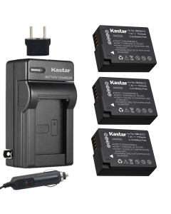 Kastar Battery (3-Pack) and Charger Kit for Panasonic DMW-BLC12, DMW-BLC12E, DMW-BLC12PP and DE-A79 Work with Panasonic Lumix DMC-FZ200, DMC-FZ1000, DMC-G5, DMC-G6, DMC-GH2 Cameras