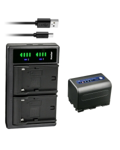 Kastar 1-Pack NP-QM71D Battery and LTD2 USB Charger Compatible with Sony CCD-TRV438 CCD-TRV608 CCD-TRV730 CCD-TRV740 CCD-TRV748 CCD-DVD100 CCD-DVD101 CCD-DVD200 CCD-DVD201 CCD-DVD300 CCD-DVD301 Camera