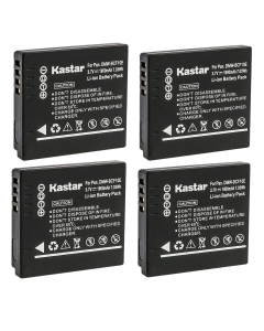 Kastar 4-Pack DMW-BCF10 Battery Replacement for Panasonic DMW-BCF10 DMW-BCF10E DMW-BCF10PP, CGA-S009 CGA-S009E CGA-S/106B Battery, Panasonic DE-A59 DE-A59B, DE-A60 Charger