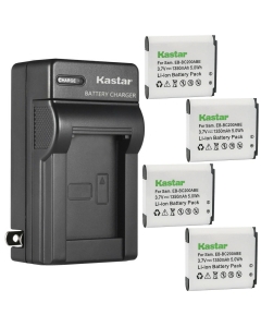 Kastar 4-Pack Battery and AC Wall Charger Replacement for Samsung Gear 360, SM-C200, SM-C200NZWAXAC, SM-C200NZWAXAR (US Model), MSIP-CMM-SEC-SMC200 (International Version)