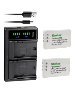 Kastar 2-Pack Battery and LTD2 USB Charger Compatible with Logitech NC1002 NTA2340 R-IG7 RIG7 R1G7 RLI001.9 R-RG7 Logitech Harmony 720 Harmony 720 Pro Harmony 720 Remote Harmony 780 Harmony 785