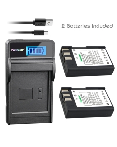 Kastar Battery (X2) & Slim LCD Charger for Nik EN-EL9, ENEL9, EN-EL9a, ENEL9A, MH-23 and Nik D3000, D5000, D40, D60, D40X SLR Cameras
