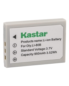 Kastar Battery (1-Pack) for Olympus Li-80B and Konica Minolta NP-900 Work with Olympus T-100,t-110,x-36 and Konica Minolta DiMAGE E40, E50, KYOCERA EZ4033 etc. Cameras