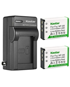 Kastar 2-Pack Battery and AC Wall Charger Replacement for DV-E80 Rich A180 A200 A230 R291F DIGIPO HDV-S590 HDV-S690 AIGO AHD-Z50 OUCCA HDV-A37