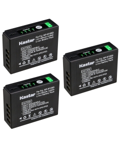 Kastar 3-Pack NP-W126D Battery Replacement for Fujifilm X100F, X100V, X-E1, X-E2, X-E2S, X-E3, X-E4, X-H1, X-M1, X-S10, X-T1, X-T2, X-T3, X-T10, X-T20, X-T30, X-T30 II, X-T100, X-T200 Cameras