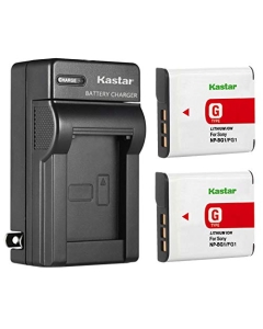 Kastar 2-Pack NP-BG1 Battery and AC Wall Charger Replacement for Sony Cyber-Shot DSC-W300, Cyber-Shot DSC-W30, Cyber-Shot DSC-W35, Cyber-Shot DSC-W40, Cyber-Shot DSC-W50, Cyber-Shot DSC-W55 Camera