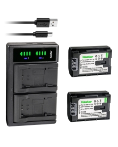 Kastar 2-Pack Battery and LTD2 USB Charger Replacement for JVC Everio GZ-VX810, GZ-VX815, GZ-N1, GZ-N5, GV-LS1, GV-LS2, GZ-G5, Everio AA-VG1 AA-VG1E AA-VG1EUM AA-VG1U AA-VG1US AA-VG1USM GZ-MS250U