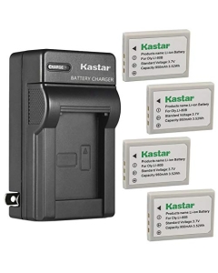 Kastar 4-Pack Battery and AC Wall Charger Replacement for Traveler DC-5080, DC-7080, Slimline X4, Slimline X5, Slimline X6, Slimline XT, Super Slim XS7, Vivitar Vivicam 3830 3830S, Vivicam 7 7100S