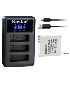 Kastar 1 Pack Battery and LCD Triple USB Charger Compatible with SJCAM SJ7 Star SJCAM SJ7B Battery and Charger, SJCAM SJ7 Star Sport Camera, SJCAM SJ7 Star 4K Ultra HD Action Camera