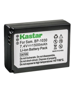 Kastar Battery for Samsung BP1030, BP1030B, BP1130, ED-BP1030 and Samsung NX200, NX210, NX300, NX300M, NX1000, NX1100, NX2000 Cameras