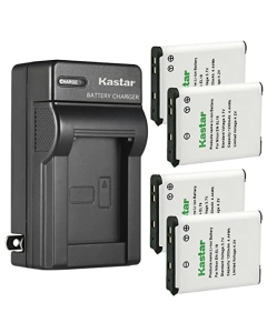 Kastar 4-Pack EN-EL19 Battery and AC Wall Charger Replacement for Nikon Coolpix W100, W150, S100, S2500, S2550, S2600, S2700, S2750 Camera