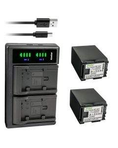 Kastar 2-Pack Battery and LTD2 USB Charger Replacement for Canon VIXIA HF M40 HFM40, VIXIA HF M41 HFM41, VIXIA HF M46 HFM46, VIXIA HF M400 HFM400, VIXIA HF M406 HFM406, VIXIA HF S10 HFS10