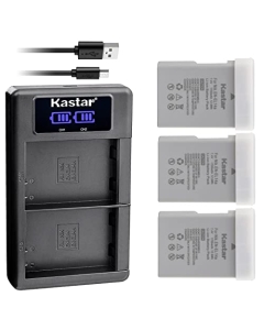 Kastar EN-EL14A 3-Pack Battery and LKD2 USB Charger Compatible with Nikon EN-EL14a Battery, Coolpix P7000 P7100 P7700 P7800 D3100 D3200 D3300 D3400 D3500 D51000 D5200 D5300 D5500 D5600 DSLR Cameras