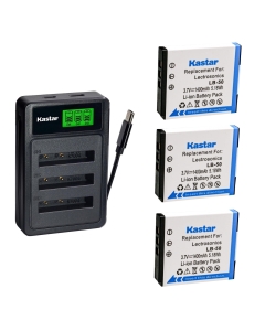 Kastar 3-Pack Battery with LZD3 USB Triple Charger Compatible with Lectrosonics LB-50, SSM Transmitter IFBR1B Receiver Bodypack 40117 Audio Device