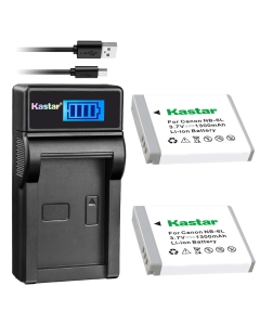 Kastar Battery (X2) & LCD Slim USB Charger for Canon NB-6L and PowerShot SX710 HS SX530 HS SX520 HS SX510 HS SX500 IS SX700SX280 SX260 SX170 SD1300 SD1200 SD980 SD770 SD1300D30 D20 D10 IXUS 85 95 200