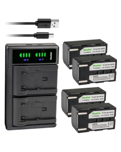 Kastar 4-Pack SB-LSM160 Battery and LTD2 USB Charger Replacement for Samsung SC-D365, SC-D366, SC-D371, SC-D372, SC-D375, SC-D453, SC-D455, SC-D457, SC-D557, SC-D653, SC-D655, SC-D953, SC-D955