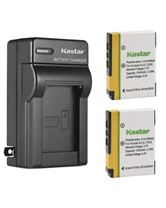 Kastar 2-Pack KLIC-7002 Battery and AC Wall Charger Replacement for Kodak KLIC-7002 K7002 Battery, Kodak EasyShare V530, EasyShare V603, EasyShare V530 Zoom, EasyShare V603 Zoom Camera