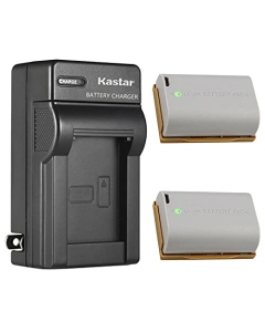 Kastar 2-Pack Battery and AC Wall Charger Replacement for Blackmagic Pocket Cinema Camera 4K, Blackmagic Pocket Cinema Camera 6K, Blackmagic Pocket Cinema Camera 6K Pro