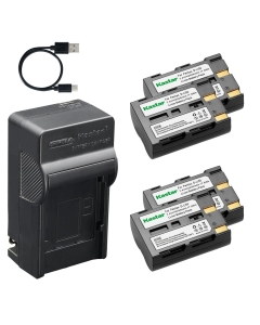 Kastar 4-Pack NP-400 D-Li50 Battery and AC & USB-C Charger, Compatible with Pentax K10D K20D Samsung GX10 GX20 Sigma SD14 SD15 Minolta Maxxum 5D 7D Dynax Cameras