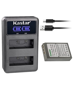 Kastar 1-Pack BLS-50 Battery and LED2 USB Charger Compatible with Olympus BLS-50, PS-BLS50, BLS-5, PS-BLS5 Battery, Olympus BCS-5 Charger