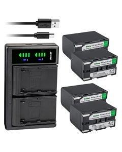 Kastar 4-Pack SB-L480 Battery and LTD2 USB Charger Compatible with Samsung SC-L550, SC-L600, SC-L610, SC-L630, SC-L650, SC-L700, SC-L710, SC-L750, SC-L770, SC-L810, SC-L860, SC-L870, SC-L901 Camera