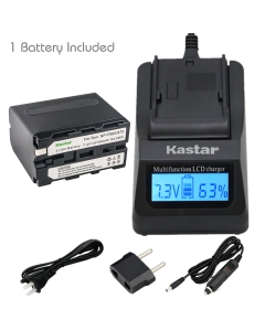 Kastar NP-F970 Battery (4-Pack) and Charger Kit for Sony NP-F975, NP-F960, NP-F950 and Sony L Type Camcorder DCR-VX2100, FDR-AX1, HDR-AX2000, HDR-FX7, HDR-FX1000, HVR-V1U, NEX-FS100U, NEX-FS700U…