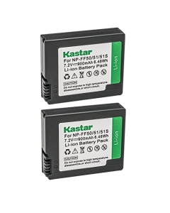 Kastar NP-FF50 Battery 2-Pack Replacement for Sony NP-FF50, NP-FF51, NP-FF51S Battery, Sony DCR-HC1000, DCR-HC1000E, DCR-IP1, DCR-IP1E, DCR-IP1K, DCR-IP200K, DCR-IP210, DCR-IP210E, DCR-IP220 Camera