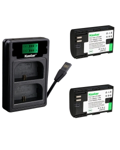 Kastar 2 Pack LP-E6P Battery and Charger with Miro USB/Type-C Input Compatible with Canon LP-E6 LP-E6NH LP-E6P High-Amperage Lithium-ion Battery, Canon EOS R5 Mark II Mirrorless Camera