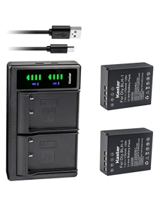 Kastar 2-Pack BLH-1 Battery & LTD2 USB Charger (7.4V, 1750mAh) for Olympus BLH-1, BLH-01, PS-BLH1, BCH-1, HLD-9 & OM-D E-M1 Mark II, III Cameras