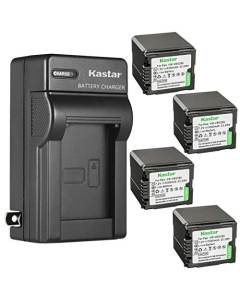 Kastar 4-Pack VW-VBG260 Battery and AC Wall Charger Replacement for Panasonic NV-GS500, PV-GS320, PV-GS500, PV-GS80, PV-GS83, PV-GS85, PV-GS90, VW-VBG070, VW-VBG130, VW-VBG260, DMW-BLA13