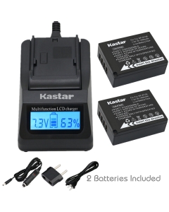 Kastar Fast Charge + Battery 2X for Fujifilm NP-W126 NP-W126s BC-W126 and Fuji HS30EXR HS33EXR HS35EXR HS50EXR X100F X-PRO1 X-PRO2 X-A1 X-A2 X-A3 X-A10 X-E1 X-E2 X-E2S X-E3 X-M1 X-T1 X-T2 X-T10 X-T20