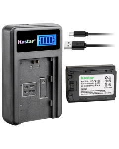 Kastar Battery 1 Pack and LCD USB Charger for Sony NP-FZ100 BC-QZ1 and Sony Alpha 9, Alpha A9, Alpha 9R, Alpha A9, Alpha A9R, Alpha a9S, Alpha A7R III, Alpha A7R3, Alpha ILCE-7RM3, Alpha a6600